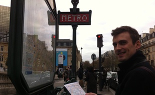 Guillaume Martinetti, ingénieur, passionné par l'Opend Data et les transports, a mis au point une carte bien utile du métro de Paris.