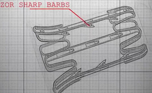 Capture d'écran d'une vidéo Brut présentant le Rape aXe, un dispositif anti-viol.