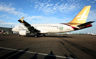 Un avion de la Libyan airlines.