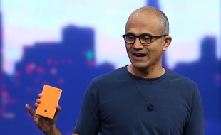 Le patron de Microsoft, Satya Nadella, à la conférence Build, le 2 avril 2014.