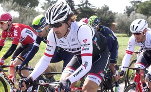 Fabian Cancellara sur les routes du Tirreno, en mars 2016.
