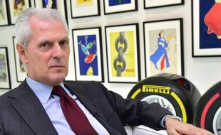 Le PDG de Pirelli, Marco Tronchetti Provera, le 25 mars 2015 au siège social à Milan
