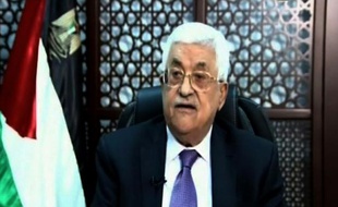 Capture d'écran de la TV palestinienne de Mahmoud Abbas lors d'un discours le 14 octobre 2015 à Ramallah
