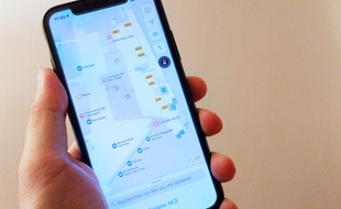 L'appli permet de localiser tous les points d'intérêt de l'aéroport