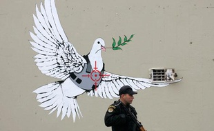 Une oeuvre de Banksy en Cisjordanie.