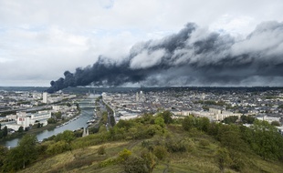 Incendie à Rouen.