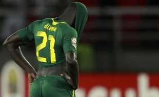 Le Sénégalais Mohamed Diame lors de la défaite de son équipe à la Coupe d'Afrique des Nations, le 29 janvier 2012 à Bata contre la Libye.