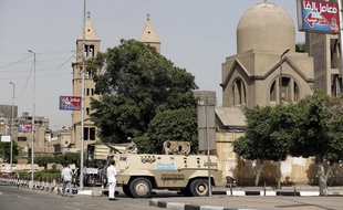 Une église orthodoxe au Caire, en Egypte.