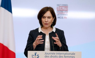 Laurence Rossignol, ministre des Familles, de l'Enfance et des Droits des femmes, à l'Elysée à Paris, le 8 mars 2016