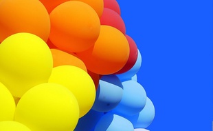 Des ballons de baudruche.
