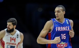 Rudy Gobert lors de la demi-finale de l'Euro France-Espagne, le 17 septembre 2015.