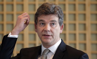 Arnaud Montebourg, le 3 avril 2014 lors de la passation de pouvoir à Bercy.