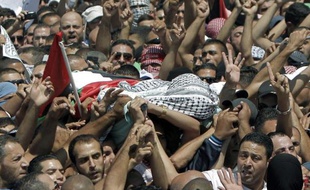 Enterrement de Mohammad Abou Khdeir, dans le quartier de Chouafat à Jérusalem-Est, le 4 juillet 2014