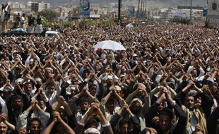 Manifestation pour le départ du président Saleh, le 3 juin 2011, à Sanaa (Yémen).