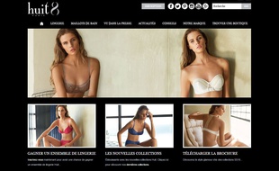 Capture d'écran du site de la marque de lingerie Huit.