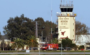 Vue de la base aérienne militaire de Moron de la Frontera, près de Séville en Espagne, le 18 mars 2011
