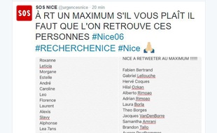 Capture d'écran du compte Twitter @urgencesnice.