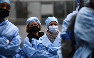 Le 17 mai 2021 déjà, les infirmiers anesthésistes avaient manifesté pour une meilleure reconnaissance de leur profession.