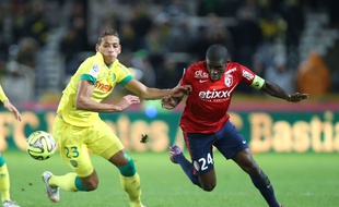 Rio Mavuba,le capitaine de Lille, lors de Nantes-Lille joué le 31 janvier 2015.