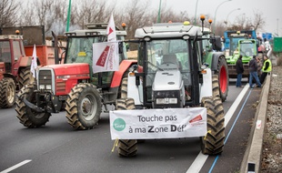 Une manifestation d'agriculteurs près de Toulouse, le 31 janvier 2018.