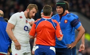 Chris Robshaw et Thierry Dusautoir le 21 mars 2015.