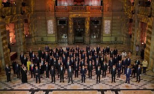 Les dirigeants mondiaux réunis avant l'ouverture de la COP26 à Glasgow en Ecosse, le 1er novembre 2021.