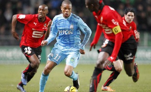 L'attaquant marseillais Loïc Rémy, le 11 mars 2011, à Rennes.