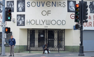A Los Angeles, pendant le confinement, le 20 mars 2020.