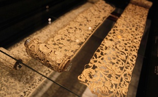Illustration de dentelle de Calais. Ici, au musée de la dentelle, à Calais.