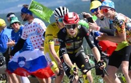 Vingegaard chute à cause d’un photographe après l’arrivée au Ventoux