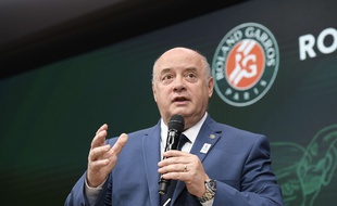 Le président de la Fédération française de tennis (FFT), Bernard Giudicelli, le 26 mai 2017 à Roland-Garros.