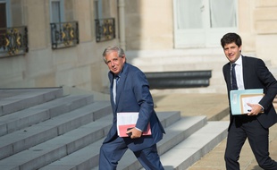 Jacques Mézard et Julien Denormandie, le 28 août 2017 à l'Elysée.