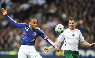 Thierry Henry lors du match entre la France et l'Irlande le 18 novembre 2009.