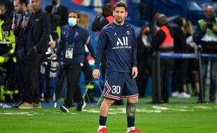 Lionel Messi, ici au Parc des Prince avant le match face à l'OL.