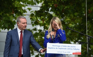 Laeticia a tenu un discours sur la nouvelle esplanade