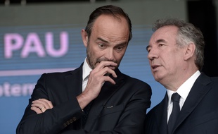 Edouard Philippe et François Bayrou à Pau.