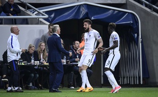 Didier Deschamps et Olivier Giroud en Suède