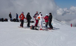 Aux Deux Alpes (Isère), à 3.600 m, sur le glacier