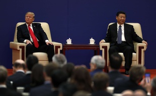 Donald Trump et le président chinois en novembre 2017