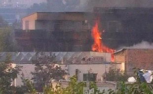 Une maison d'hôtes à Kaboul visée par un attentat, le mercredi 28 ocotbre à Kaboul.