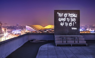 Les projections des phrases de Soprano par Philippe Echaroux.