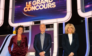 Alessandra Sublet, Didier Deschamps et Brigitte Macron