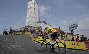 Christopher Froome dans le Mont Ventoux, le 14 juillet 2013