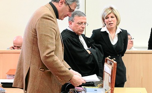 Sylvie Andrieux à l'ouverture de son procès le 11 mars, à Marseille.