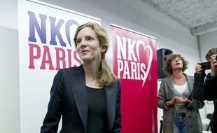 Nathalie Kosciusko-Morizet présente ses têtes de listes pour les municipales 2014 à Paris, dans son QG parisien rue de la Lune, le 10 octobre 2013.