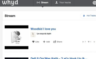 Page d'accueil de Whyd, le Pinterest de la musique.