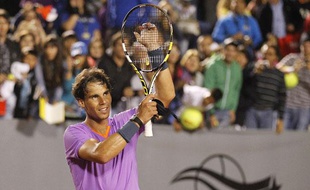 L'Espagno; Rafael Nadal après sa victoire en demi-finale du tournoi de Vina del Mar (Chili) contre le Français Jérémy Chardy, le 9 février 2013.