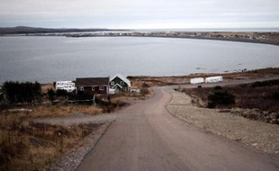 La baie de Miquelon le 23 décembre 2014 à Saint-Pierre et Miquelon
