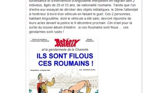 Capture écran site http://www.charentelibre.fr/ d'une page Facebook de la gendarmerie de la Charente.