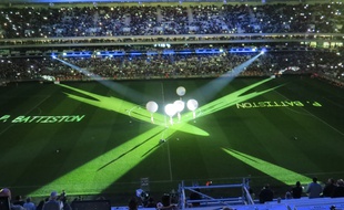 Animation d'après-match au Nouveau stade de Bordeaux, le 23 mai 2015.